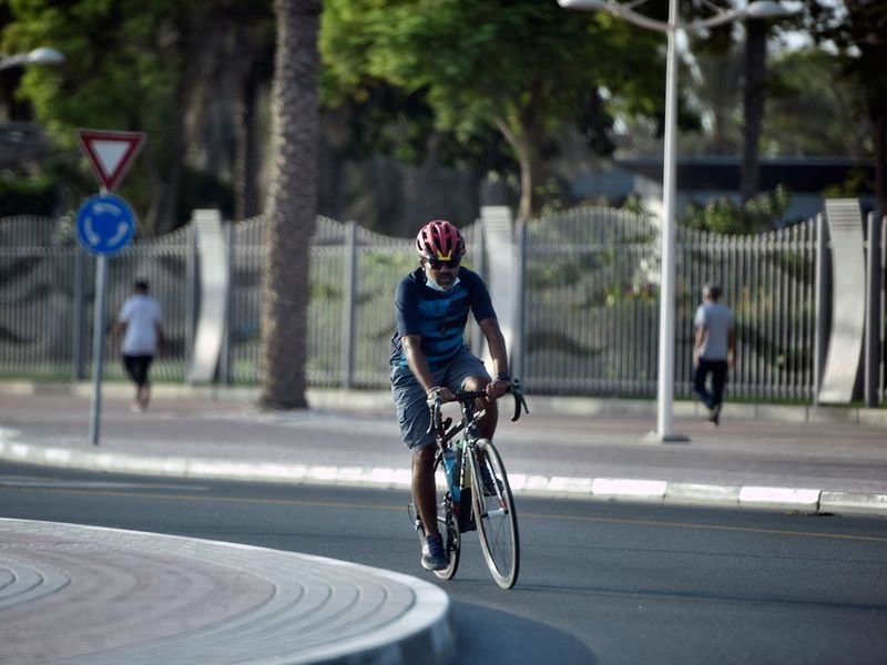 bicycle ride in Al mamzar beach park