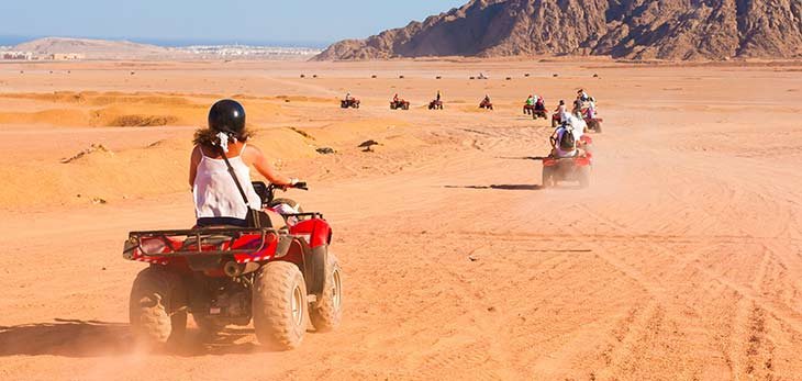 You can go for an exciting, 20-minute quad bike ride near the camp.