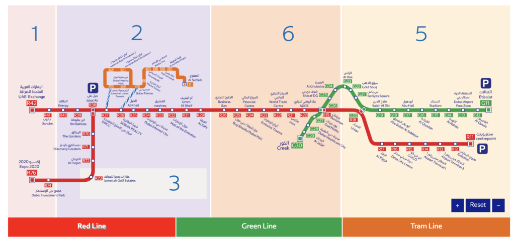 dubai metro station map